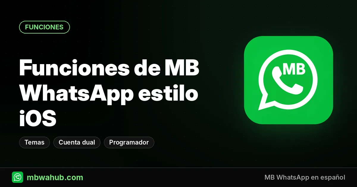 Funciones de MB WhatsApp estilo iOS